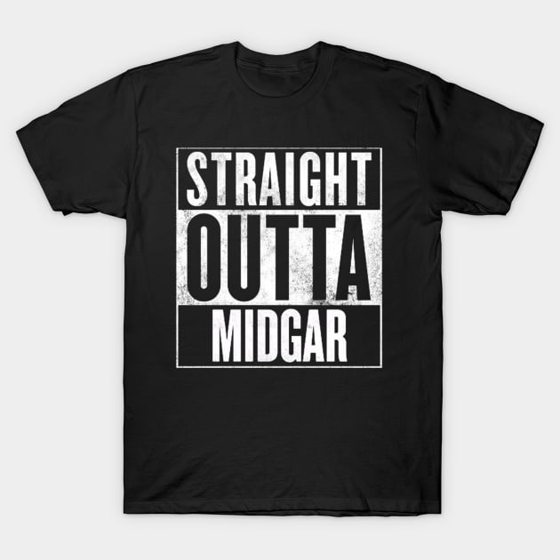 Straight Outta Midgar - Final Fantasy VII T-Shirt by thethirddriv3r